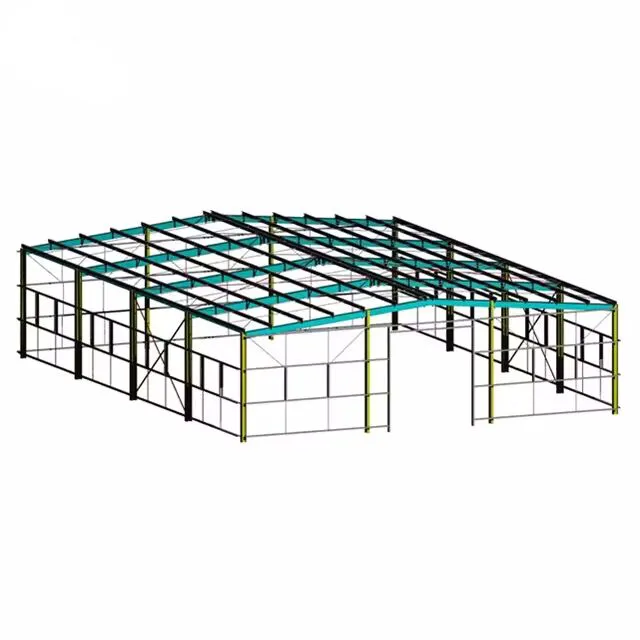Large Warehouse Storage Shelves Prefabricated House Products Two Story Building Steel Structure