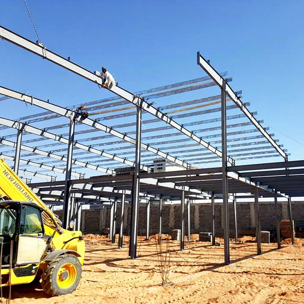 Low Cost Metal Construction Workshop Warehouse Prefab Industrial Building Heavy Steel Structure