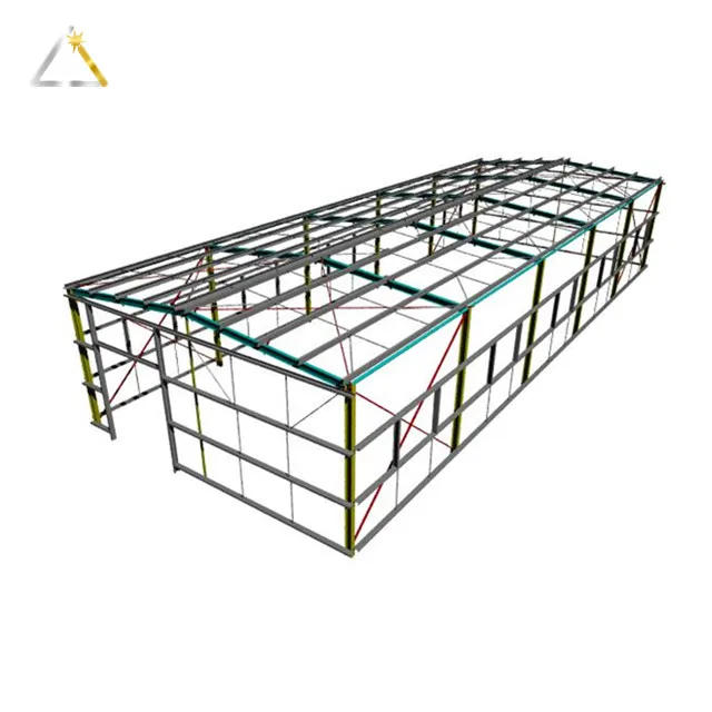 Hot Sale Warehouse Prefab Workshop House Metallic Roof Structure High Rise Building Steel Structural