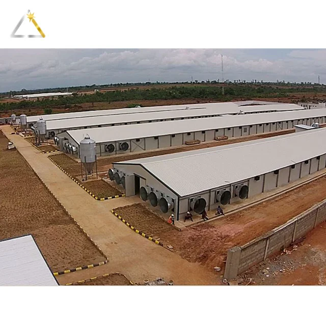 Farming House Prefab Poultry Cow Farm Building China Supplier Breeding Light Steel Structure Shed