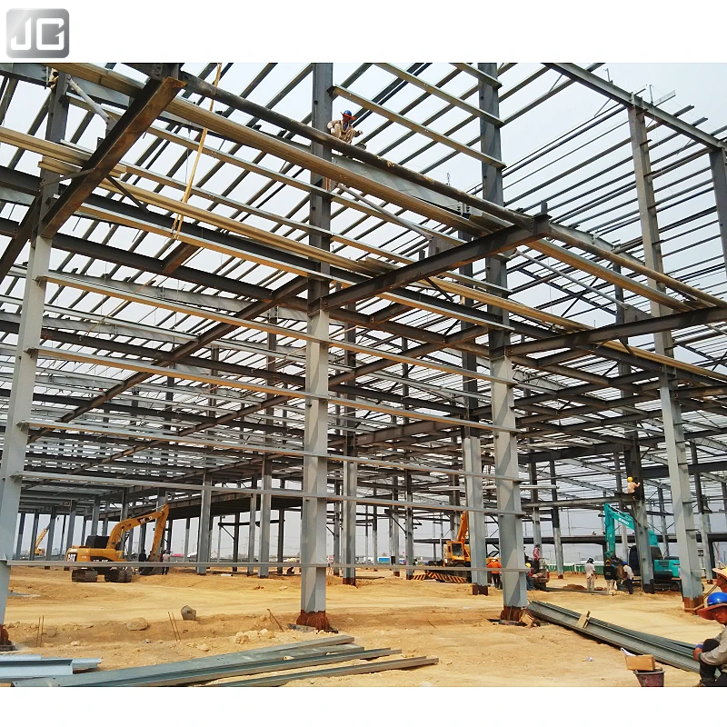 Prefab Heavy Duty Steel Structure Workshop Shed Frame High Rise Warehouse Building with Welding & Cutting Services
