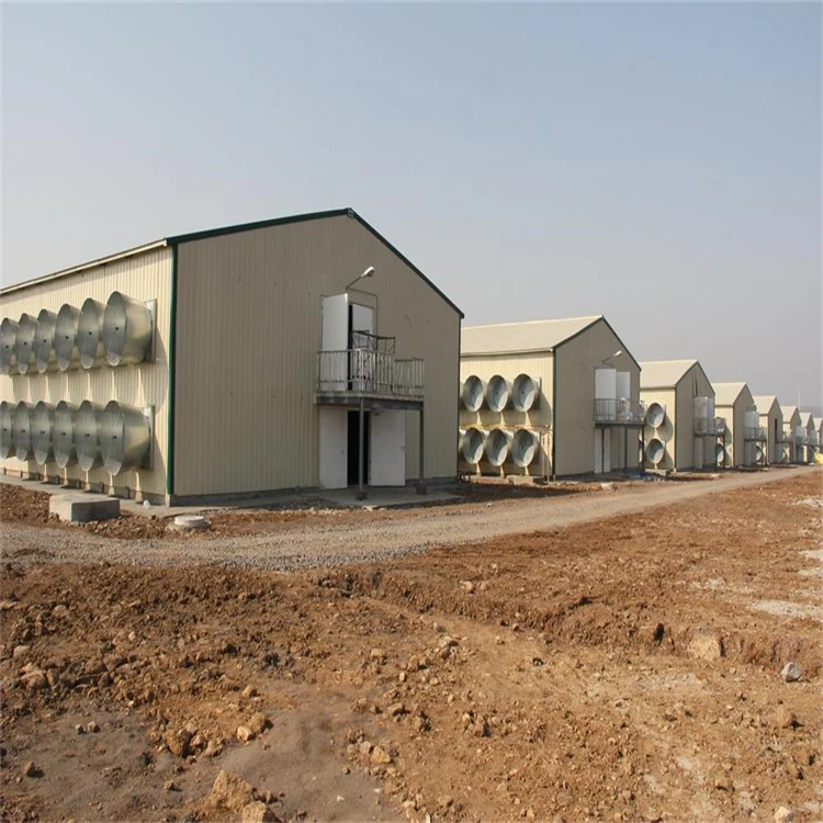 Modern Prefab Design Commercial Chicken House Steel Structure Broiler Shed Poultry Farm for Sale