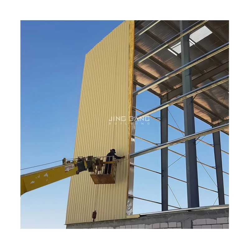 High Quality Industrial Prefabricated Steel Structure Building with Sandwich Panel for Workshop Warehouse Designed for 50 Years