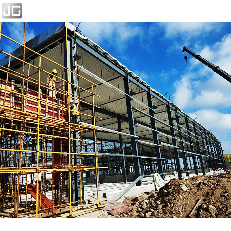 Prefabricated Heavy Galvanized Steel Workshop Hangar Shed Building Warehouse with Welding Cutting Bending Services