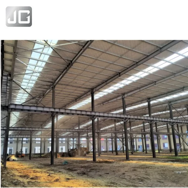 50x20 Steel Structure Workshop Warehouse Shop Anti-corrosion ISO9001 Certified Industrial Modern Design