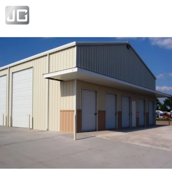 QDJGBUILD Shandong Steel Structure Prefabricated Warehouse Rock Wool Sandwich Panels Welding Cutting Warehouses/Workshops
