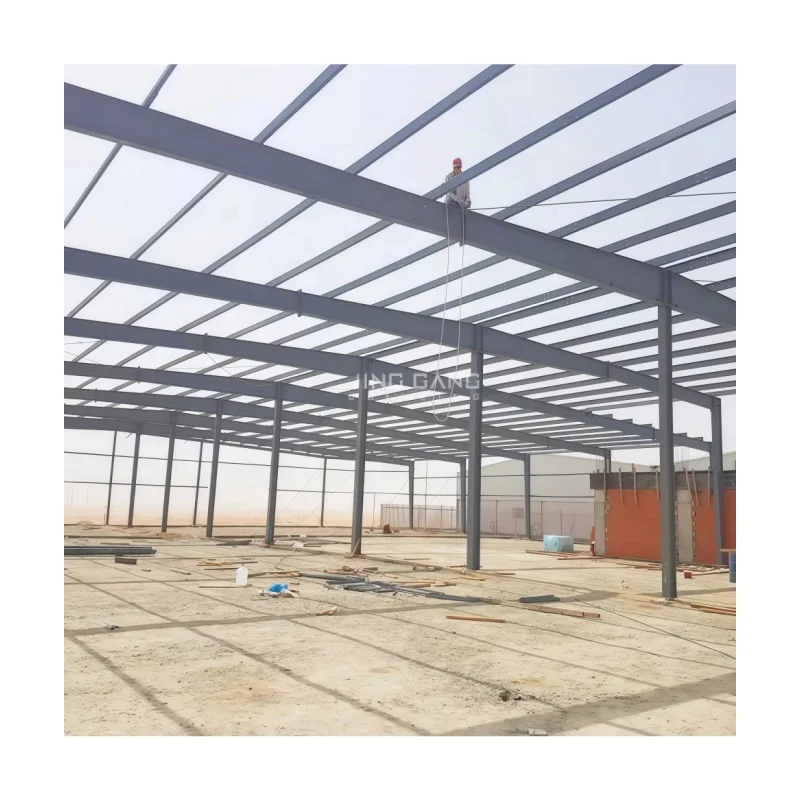 Factory Pre Manufactured Metal Warehouse Buildings Fabricated Structural Steel