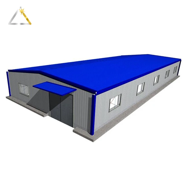 Rapid Prefab Small Warehouse Prefabricated Workshops Space Structure Metal Building Steel Frame Roof