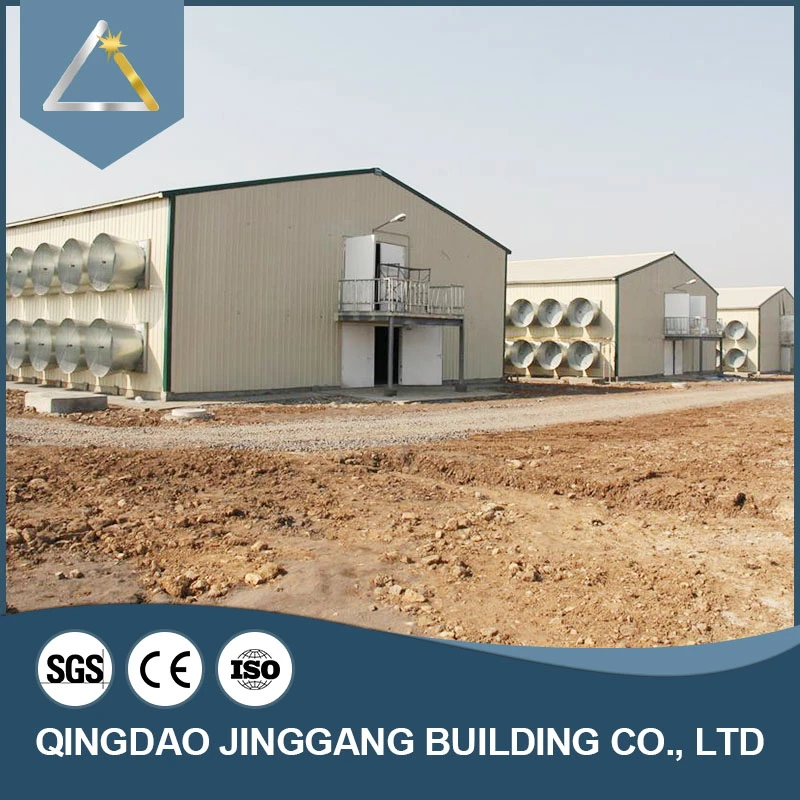 Prefab Light Cheap Animal House Cowshed Poultry Farm Structure Low Cost Steel Frame Industrial Shed