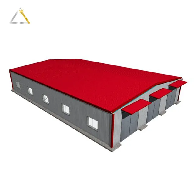 Curved Roof Prefab Small Prefabricated Hall Welding Structure Steel Building Sheds Warehouse for Sale