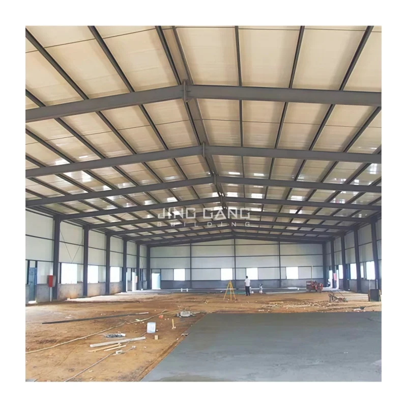 High Quality Customized Prefabricated Modular Heavy Steel Structure Building Showroom with Welding for Warehouse Steel Workshop