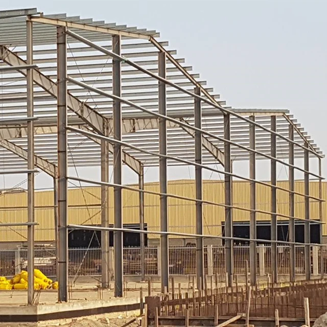 1000 Square Meter Industrial Steel Structure Warehouse with 50-Year Lifespan CAD/Tekla Design Cheap Customization