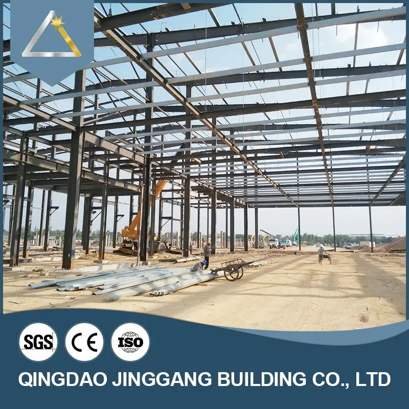 Rapid Prefab Small Warehouse Prefabricated Workshops Space Structure Metal Building Steel Frame Roof
