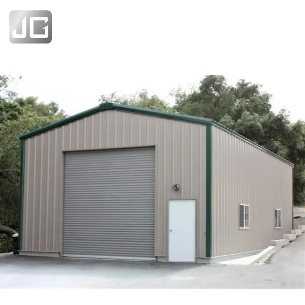 QDJGBUILD Shandong Steel Structure Prefabricated Warehouse Rock Wool Sandwich Panels Welding Cutting Warehouses/Workshops