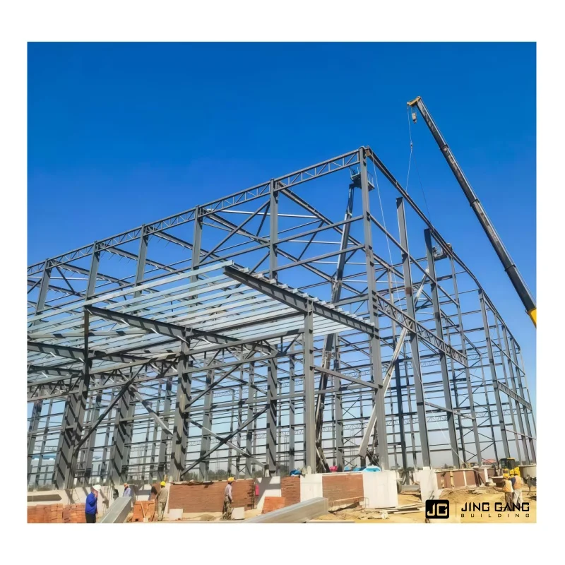 Hot Selling Metal Frame Steel Structure Workshop Hangar Building Without Middle Columns Prefabricated Warehouse