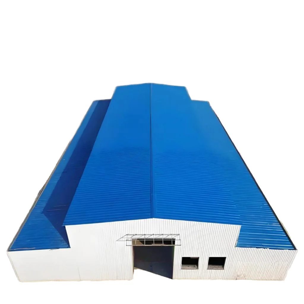 Prefabricated Good Insulation Customized Construction Size Shed Hangar Workshop Warehouse Steel Structure Building