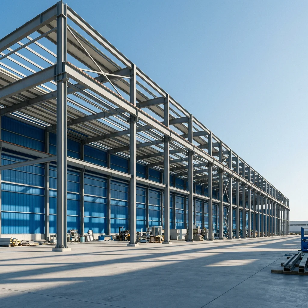 Prefabricated Industrial Steel Structure Workshop Heavy Duty Portal Frame Factory Building with Galvanized H Beams
