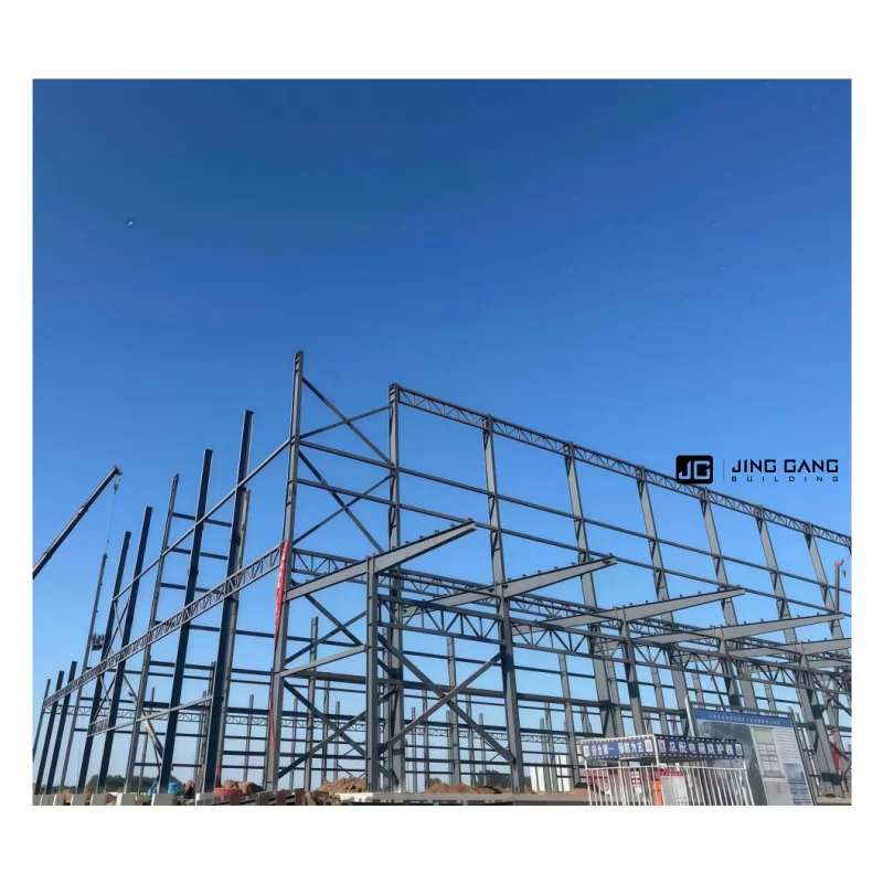 Hurricane Resistant Light Factory Workshop Hangar Prefab Warehouse Prefabricated Building Steel Structure