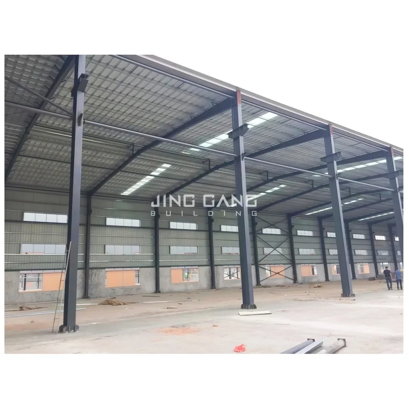 Steel Structure Heavy Duty Prefab Car Shed & Warehouse Building with Welding & Cutting Services Q235B/Q355 Steel