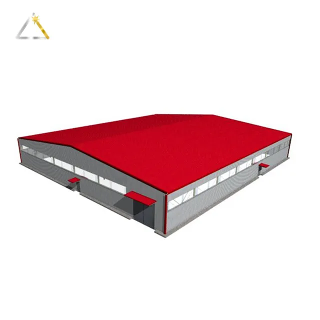 Insulated China Supplier Warehouse Metal Construction Hangar Structural Members Roof Building Steel Structure