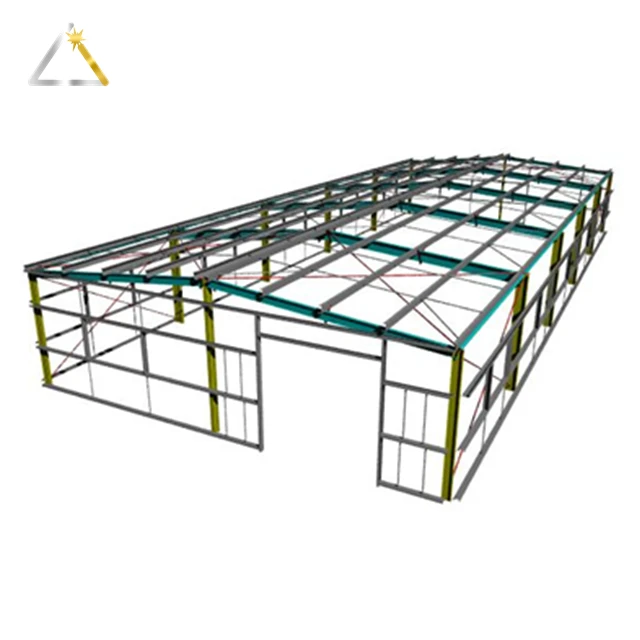 Large Span Prefab Warehouse House Prefabricated Frame Construction Pre Engineering Building Steel Structure for Farm