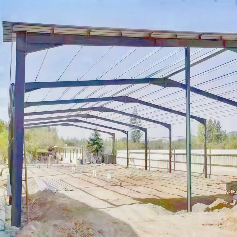 Prefabricated Metal Sheet Warehouse Hangar Frame Building Steel Structure Farmhouse with Onsite Installation