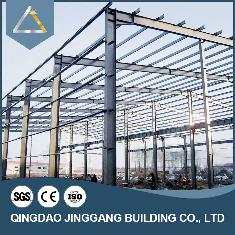 Rapid Prefab Small Warehouse Prefabricated Workshops Space Structure Metal Building Steel Frame Roof