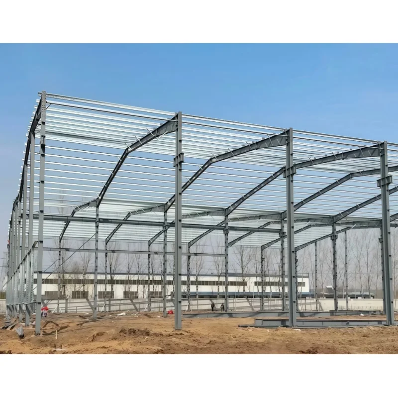 Factory QDJGBUILD Prefabricated Ready Made Warehouse Steel Frame Skeleton Large-span Workshop Structure