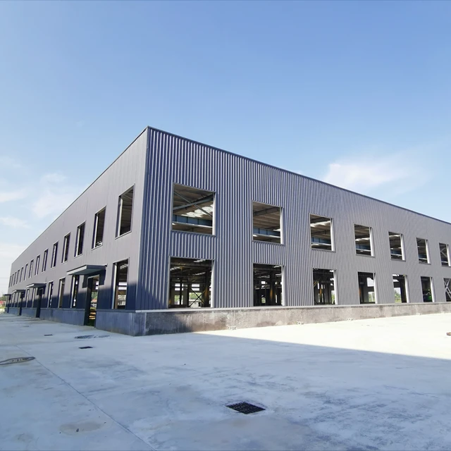 High Rise Construction Qingdao Prefabricated Warehouse Prefab Workshop Building Steel Structure
