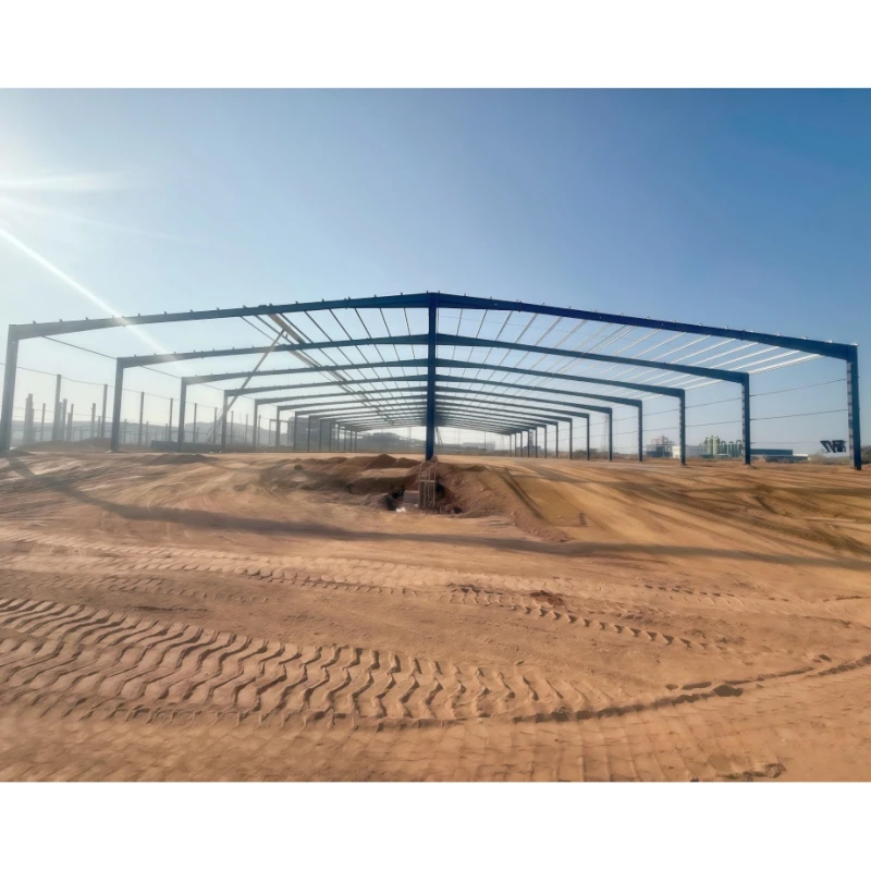 China Prefabricated Buildings Construction Outdoor Metal Frame Steel Customized Structure Industrial Warehouse