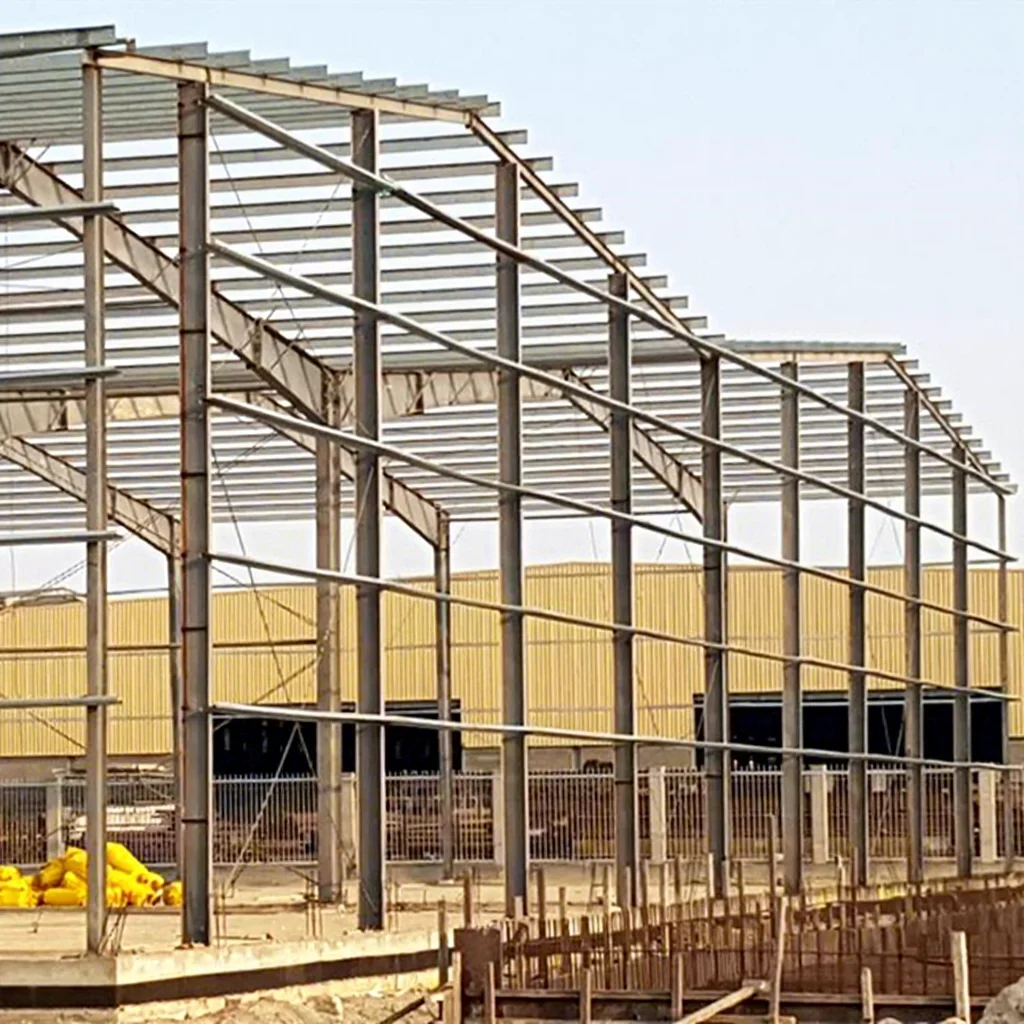 Low Price Prefabricated Construction Fast Build Steel Structure Sandwich Panel Metal Frame Warehouse Workshop Sport Center