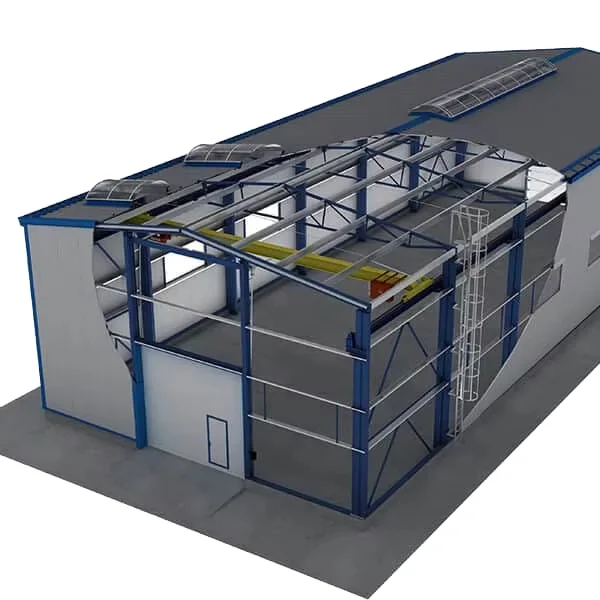 1000 Sqm Construction Prefabricated Steel Structure Frame Crane Inside Modern Style Industrial Workshop Warehouse