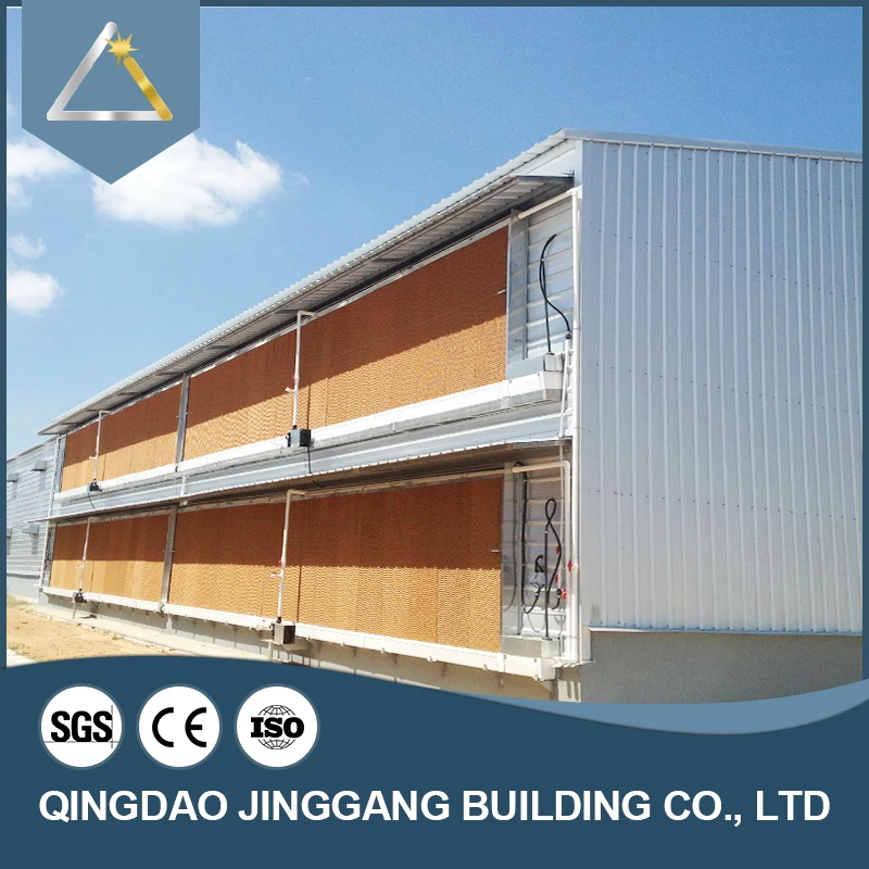 Poultry Prefabricated Industrial Broiler Chicken Housing Farm House Shed Steel Structure Building