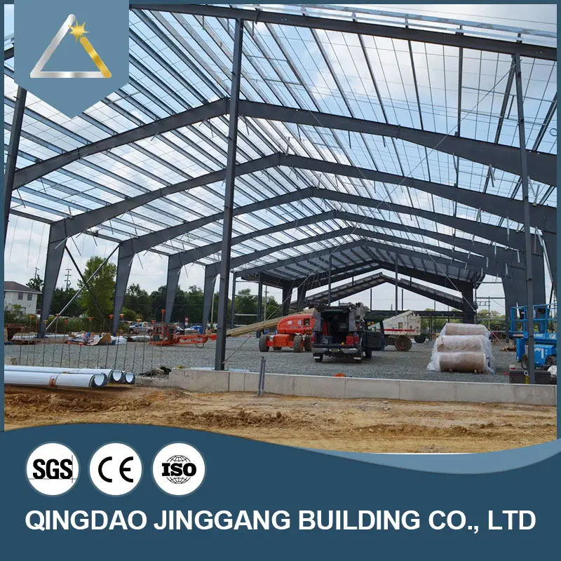 Prefabricated Fast Install Heavy Portal Frame Steel Structure Shed Workshop Welding Cutting Anti-corrosion Hot Dipped Galvanized