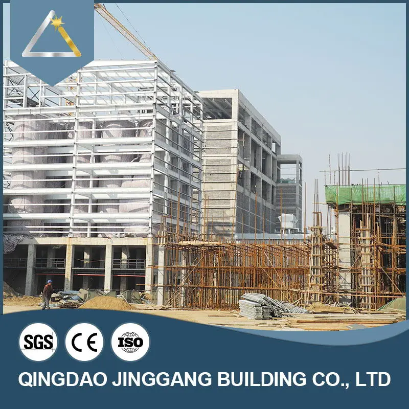 Prefab Customized Steel Structure Economical Quonset Hut Prefabricated Steel Structure Warehouse Q345 Q235 Jinggang Shutter Door
