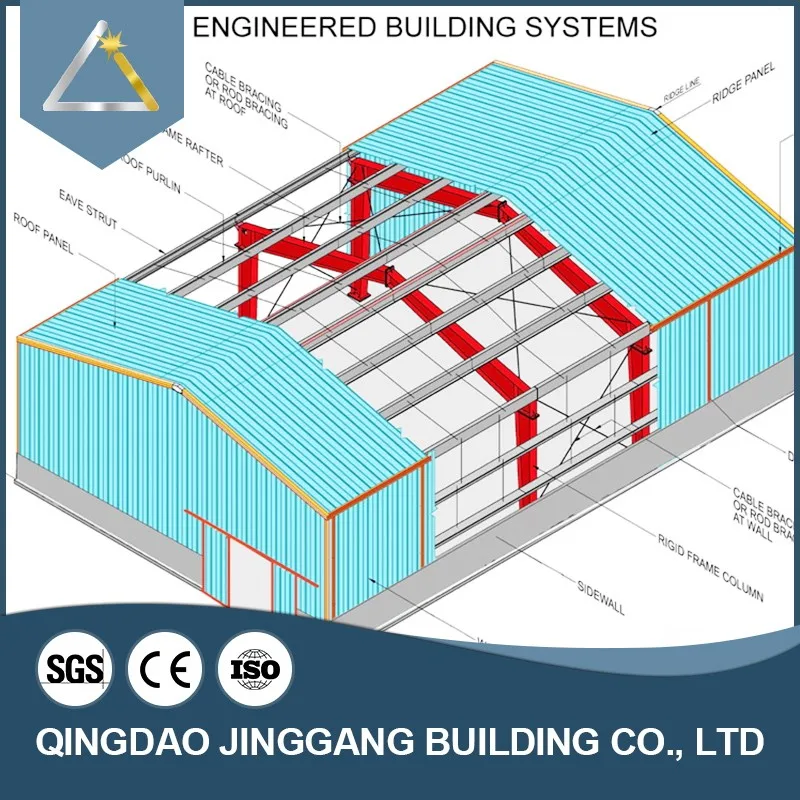 Steel Structure Industrial Hangar Customized Design Service Prefabricated Building