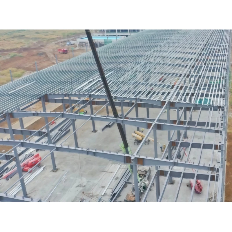Long Life Span Sandwich Panel Metal Sheet Factory Hangar Prefab Workshop Steel Structure Warehouse Frame Construction Portable