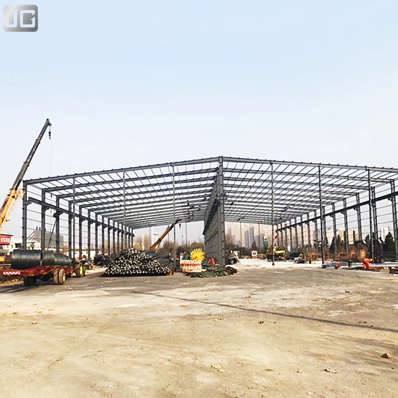 Pre Fabricated Metal Frame Building Hangar Warehouse Prefab Steel Structure