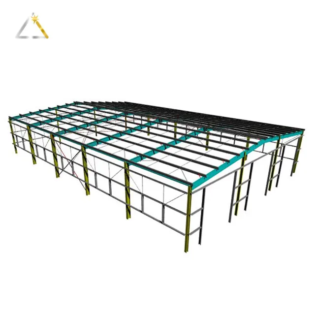 Wide Span Materials Warehouse Workshop Fabrication Space Frame Construction Steel Building Metal Structure for