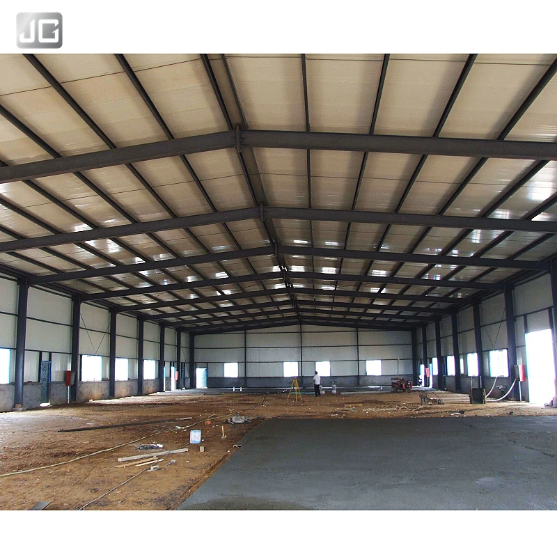 Qingdao Prefabricated Heavy Duty Warehouse Steel Structure Welding Cutting Services Steel Workshop Application 50-Year Life Span
