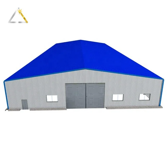 Prefabricated Fast Install Heavy Portal Frame Steel Structure Shed Workshop Welding Cutting Anti-corrosion Hot Dipped Galvanized