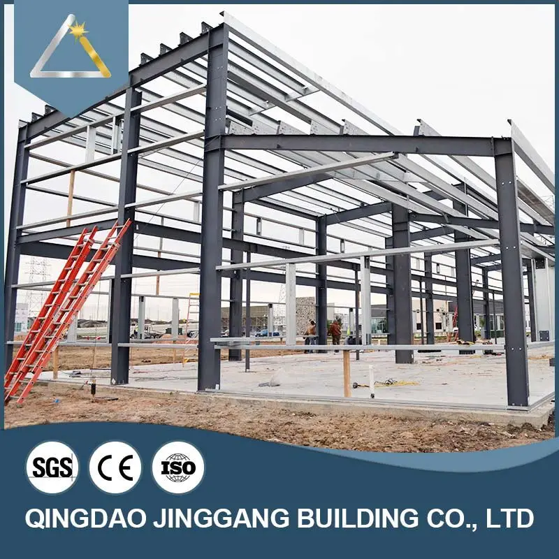 Fabricated Portal Metal Warehouse Garages Workshop Light Gauge Framing Sectional Building Steel Structural