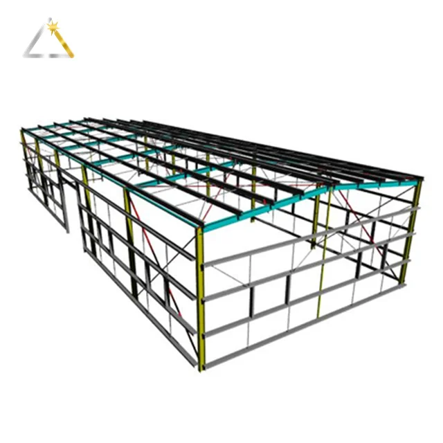 Two Story Small Warehouse Structure Prefabricated Sport Hall Frames Steel Building Large Workshop for Sale