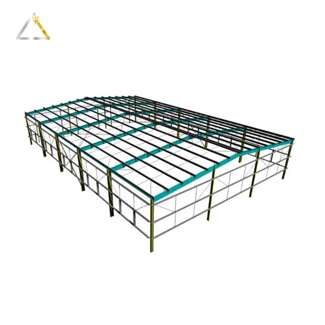 Long Span Roof Portal Warehouse Space Frame Skylight Structural Beams Metal Structure Building New Design Steel