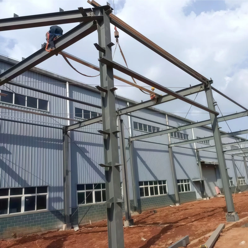 China Prefabricated Buildings Construction Outdoor Metal Frame Steel Customized Structure Industrial Warehouse