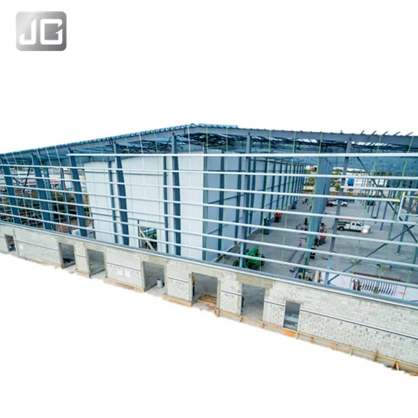 80 X 36 ft Two Storey Metal Workshop Industrial Warehouse Steel Structure Dome Building