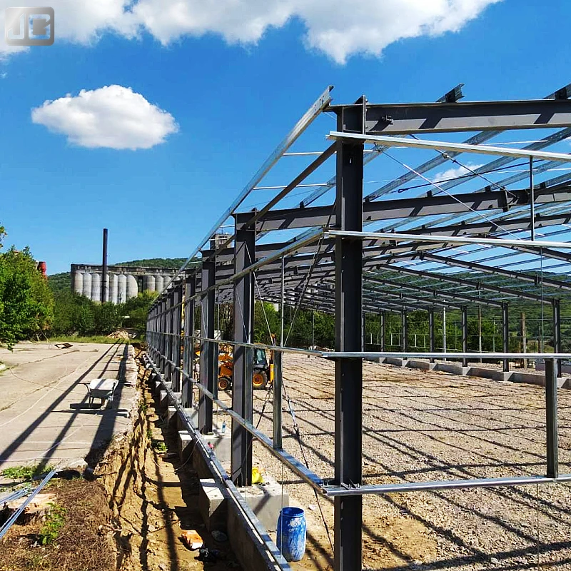 Heavy Duty Industrial Self Storage Units Prefab Building Steel Structures