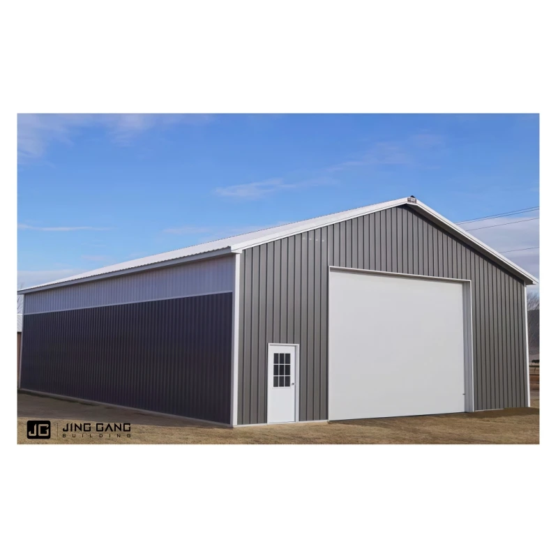 Prefabricated Steel Structure Warehouse Storage Building with EPS Rockwool Sandwich Panel Cladding System