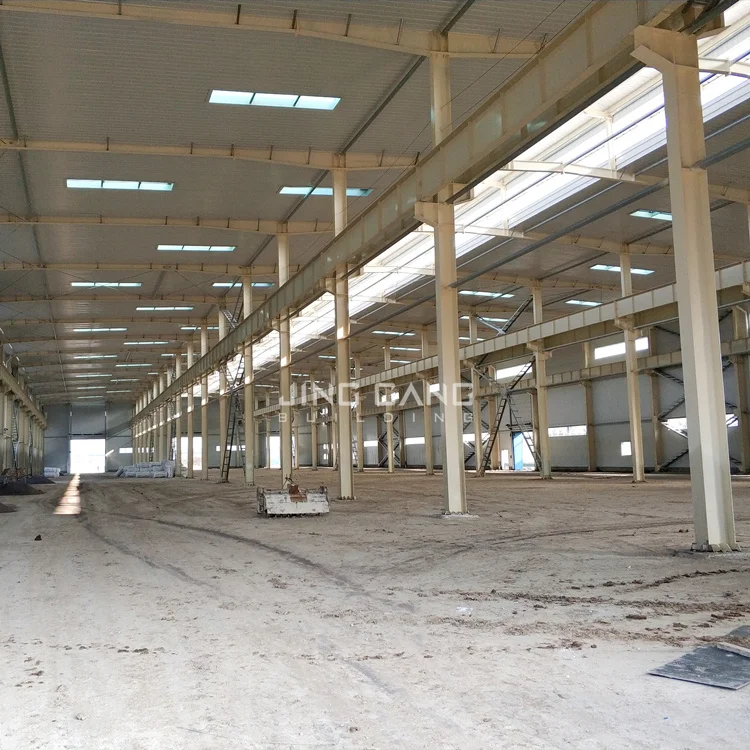 Low Cost Steel Prefabricated Structural Light Industrial Building Construction Welding Cutting Services for Workshop Warehouse