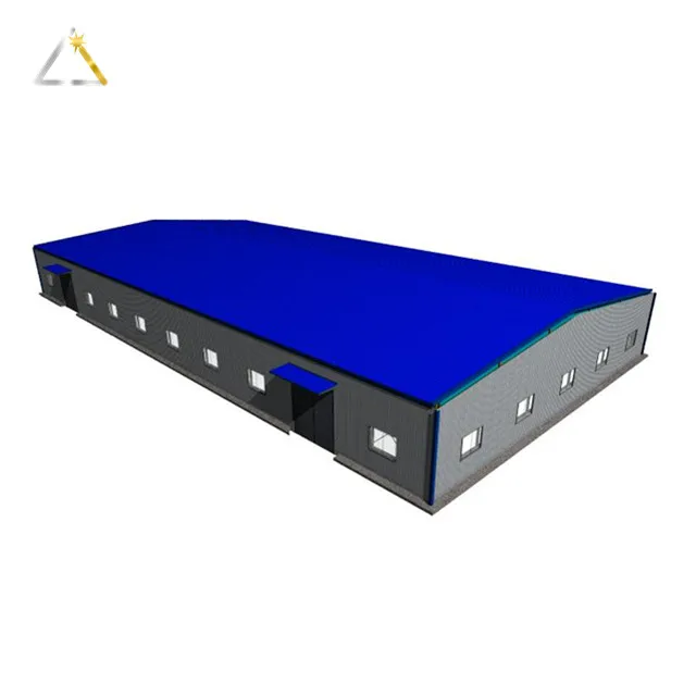 Long Span Roof Portal Warehouse Space Frame Skylight Structural Beams Metal Structure Building New Design Steel